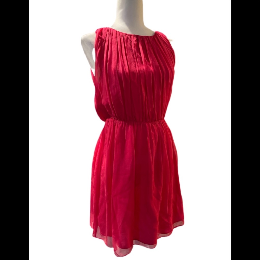 Alice + Olivia silk mini dress pink size Small
